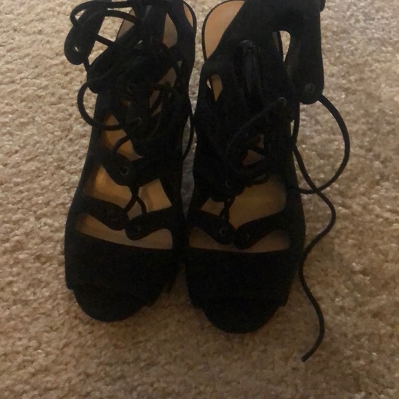 Manolo Blahnik suede black gladiator shoes - Picture 1 of 5